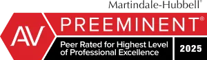 AV Preeminent Rating by Martindale-Hubbell
