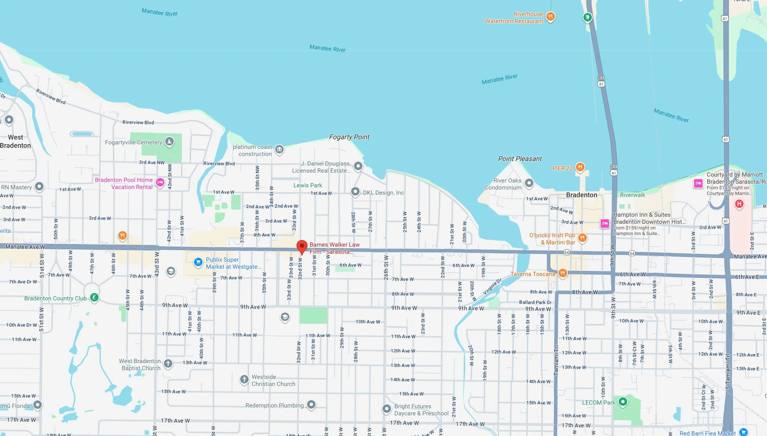 Map to Barnes Walker offices